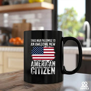 New American Citizen Coffee Ceramic Mug 11 oz Black - Panvola