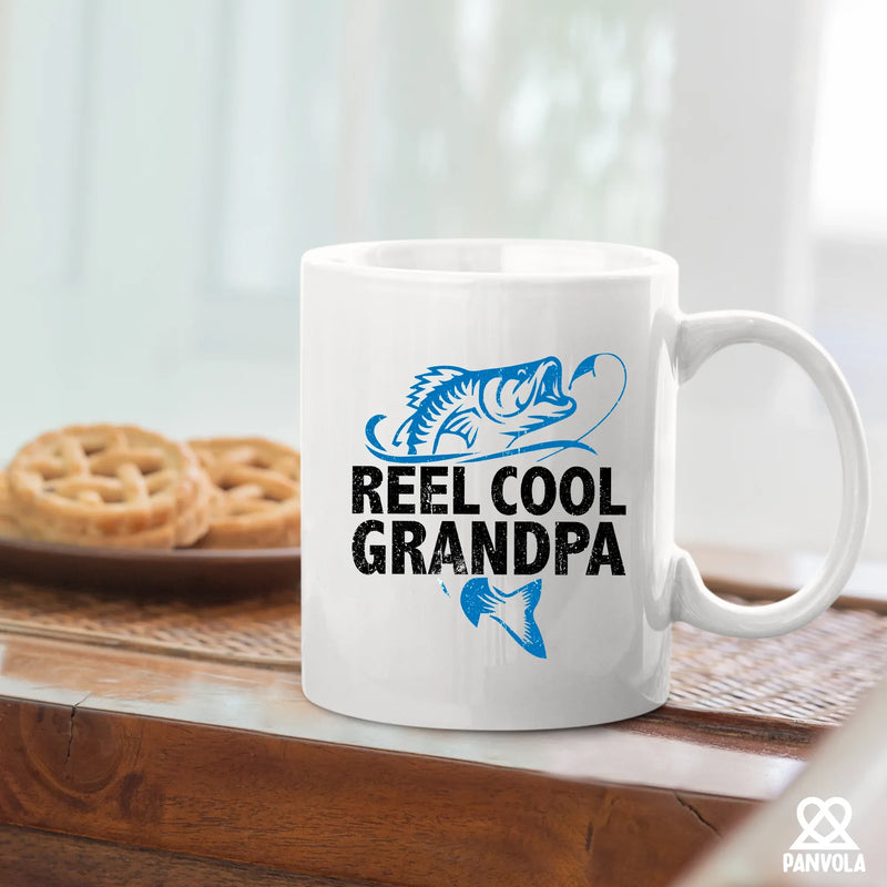 Reel Cool Grandpa Ceramic Mug 11 oz White - Panvola