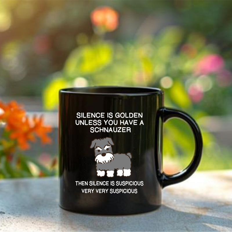 Silence is Golden Ceramic Mug 11 oz Black