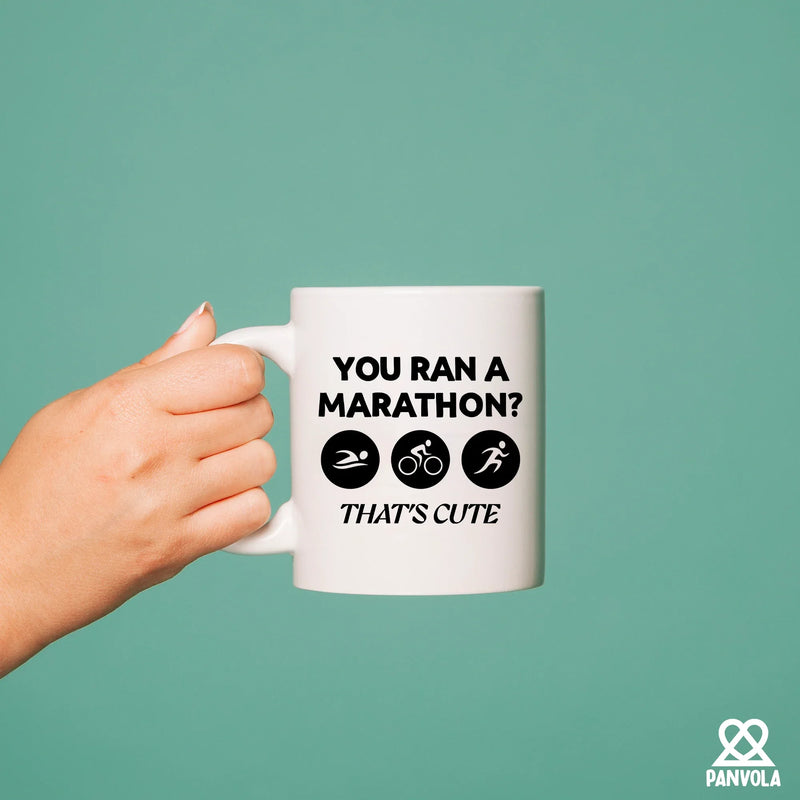 You Ran A Marathon? That’s Cute Ceramic Mug 11 oz White - Panvola