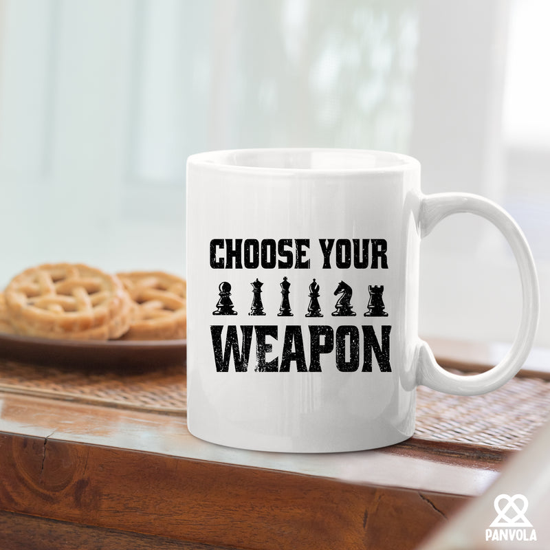 Choose Your Weapon Chess Player Gifts Ceramic Mug 11oz White.