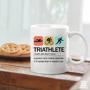 Triathlete Definition Mug Athlete Gifts Ceramic Mug 11 oz White.