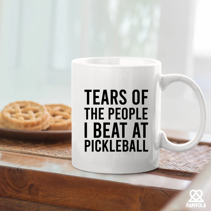 Tears of the People I Beat at Pickleball Ceramic Mug 11oz White - Panvola