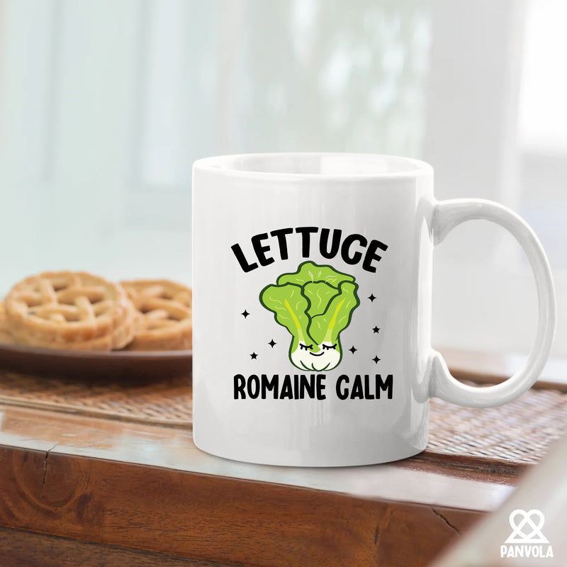 Lettuce Romaine Calm Ceramic Mug 11 oz White - Panvola