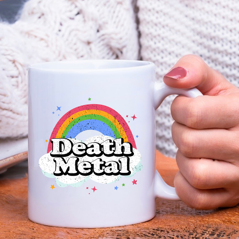 Death Metal Ceramic Mug 11 oz White