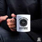 Today's Good Mood Is Sponsored By Heavy Metal Ceramic Mug 11 oz White - Panvola