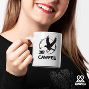 Cawfee Funny Crow Mug Ceramic Mug 11 oz White - Panvola