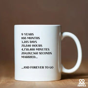 9 Years 108 Months 3285 Days Ceramic Mug 11 oz White - Panvola