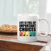 Life Is Full Of Important Choices Golf Ceramic Mug 11 oz White - Panvola