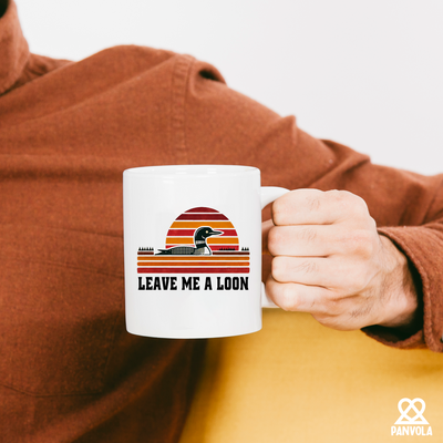 Leave Me A Loon Ceramic Mug 11 oz White