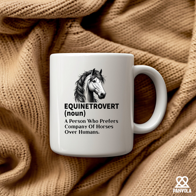 Equinetrovert Definition Ceramic Mug 11 oz White