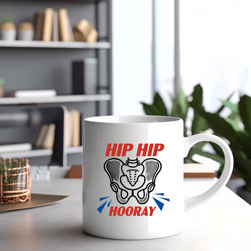 Hip Hip Hooray Recovery Ceramic Mug 11 oz White