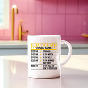 Electrician Hourly Rate Ceramic Mug 11 oz White - Panvola