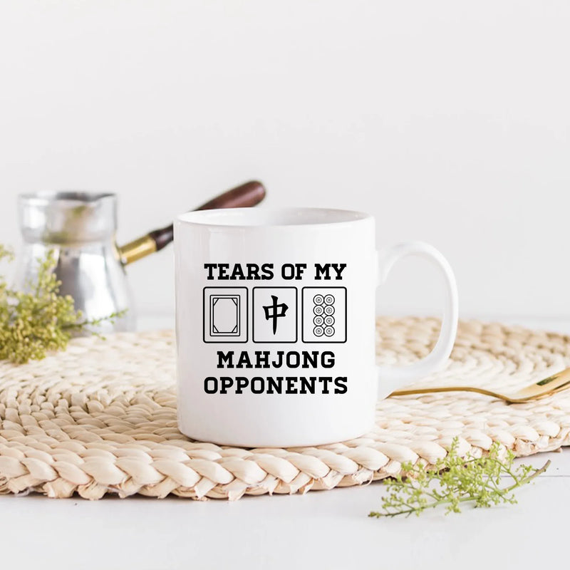 Tears Of My Mahjong Opponents Ceramic Mug 11 oz White - Panvola