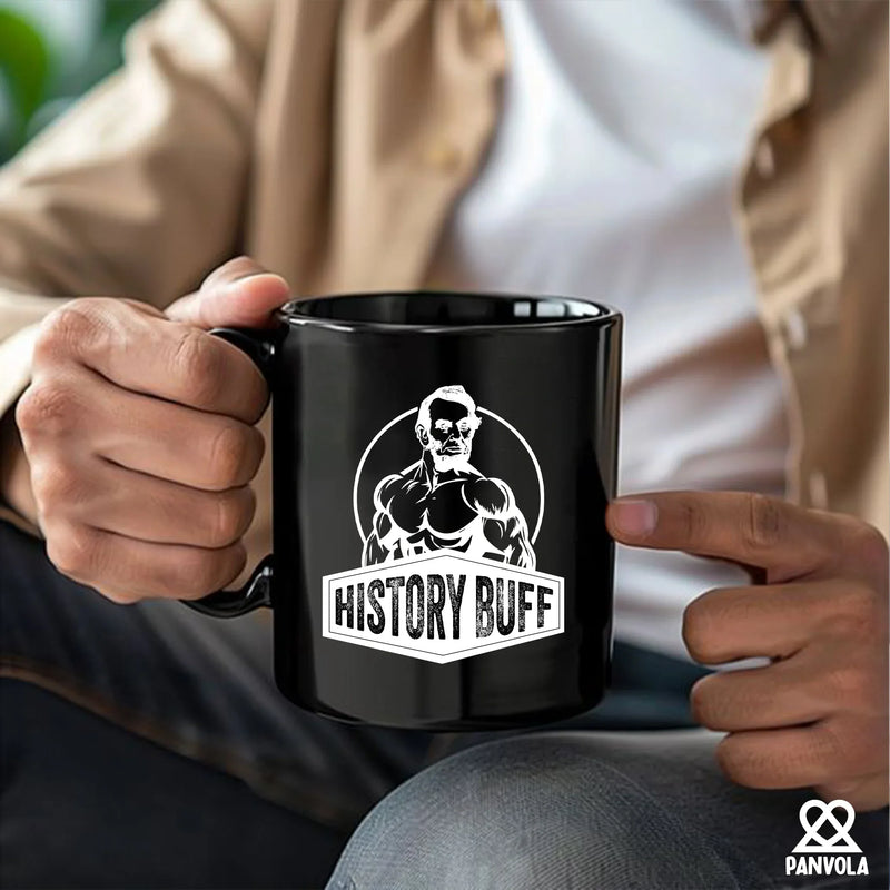 History Buff Ceramic Mug 11 oz Black - Panvola