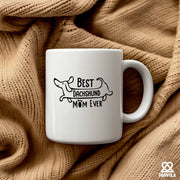 Best Dachshund Mom Ever Ceramic Mug 11 oz White - Panvola