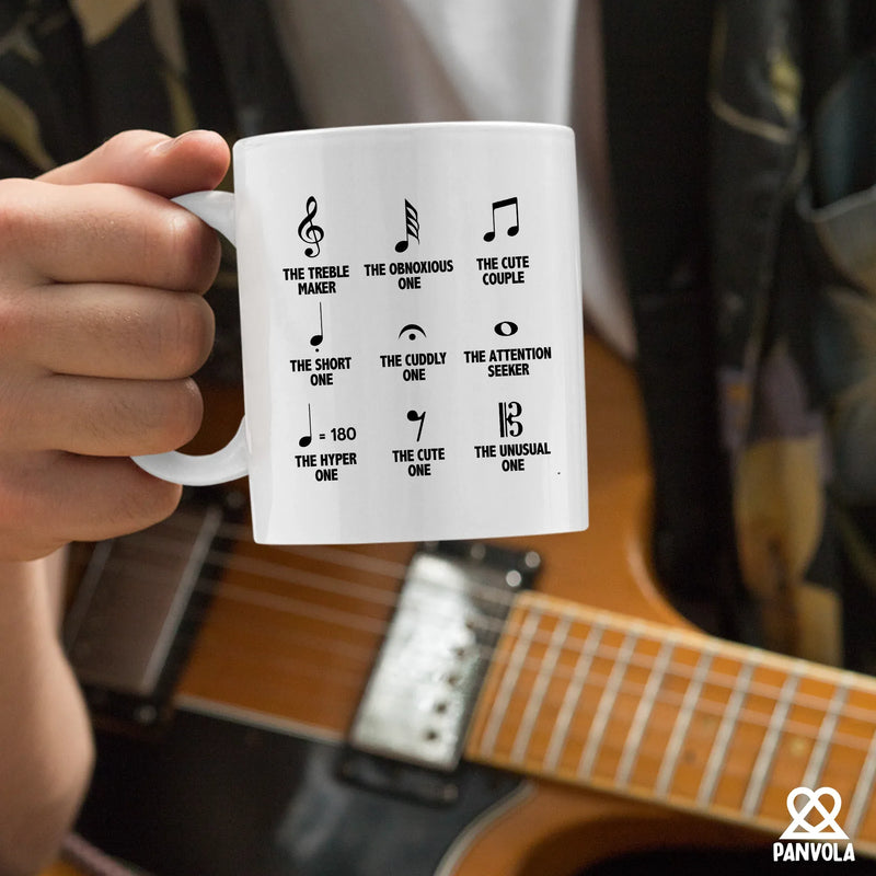Musical Notes Symbol Definition Ceramic Mug 11 oz White - Panvola