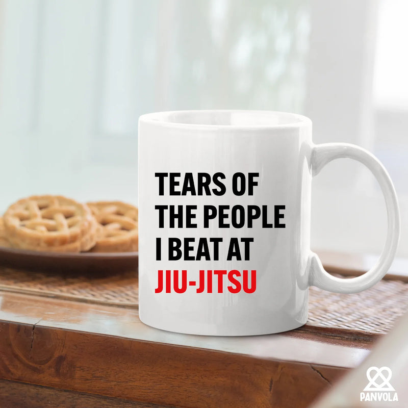 Tears Of The People I Beat At Jiu-Jitsu Ceramic Mug 11 oz White - Panvola