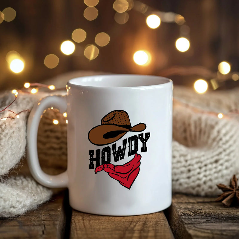 Howdy Ceramic Mug 11 oz White - Panvola