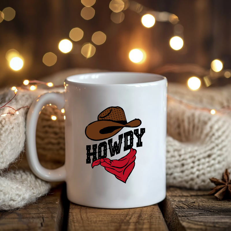 Howdy Ceramic Mug 11 oz White