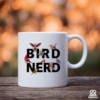 Bird Nerd Ceramic Mug 11 oz White