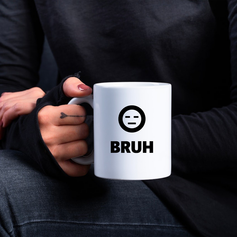 Bruh Ceramic Mug 11 oz White