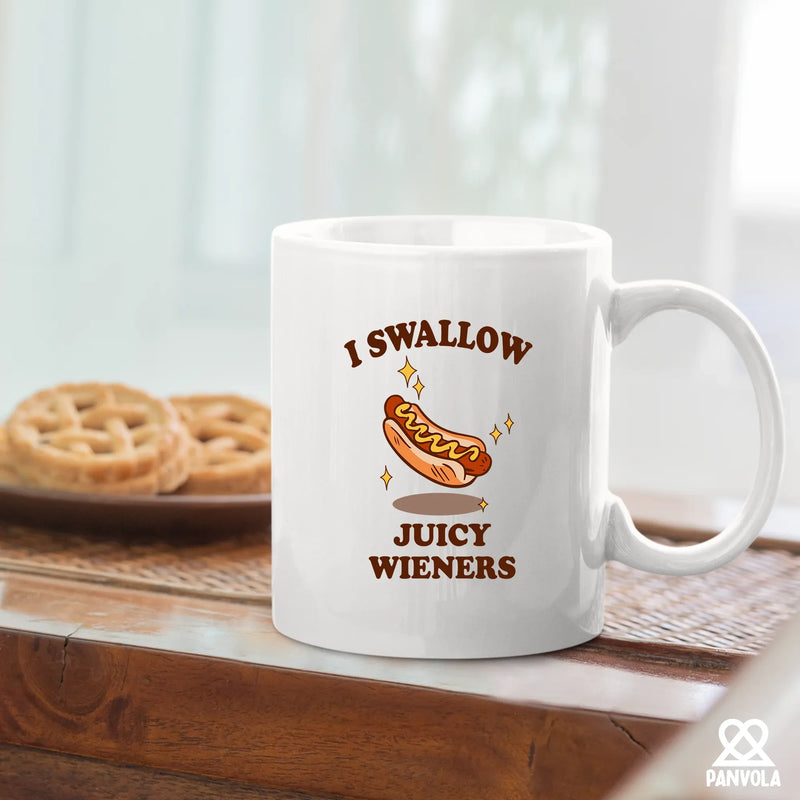 I Swallow Juicy Wieners Ceramic Mug 11 oz White - Panvola