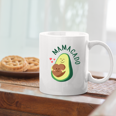 Mamacado Ceramic Mug 11 oz White