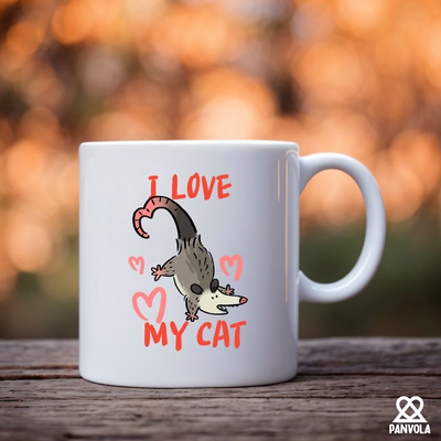 I Love My Cat  Ceramic Mug 11 oz White