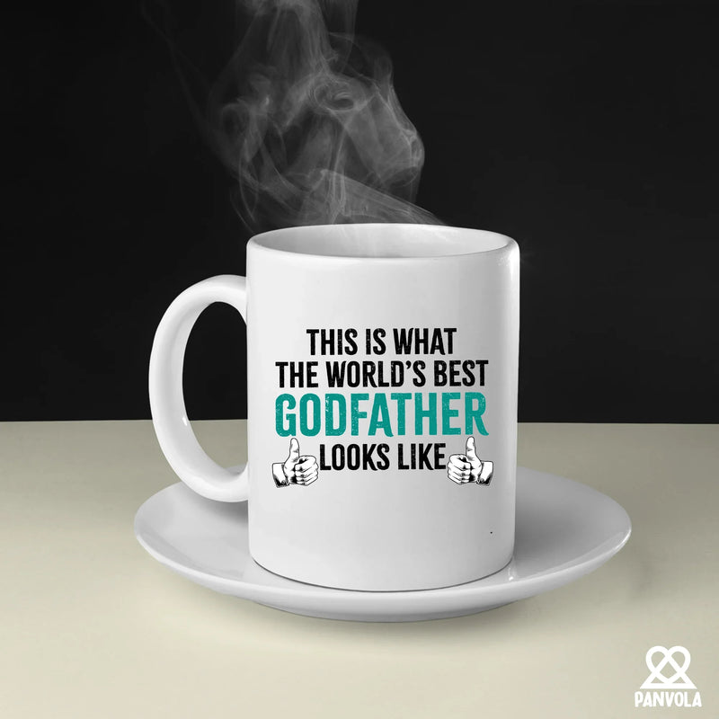 This is What the Worlds Best Godfather Looks Like Ceramic Mug 11 oz White - Panvola