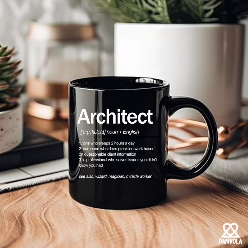 Architect Definition Ceramic Mug 11 oz Black