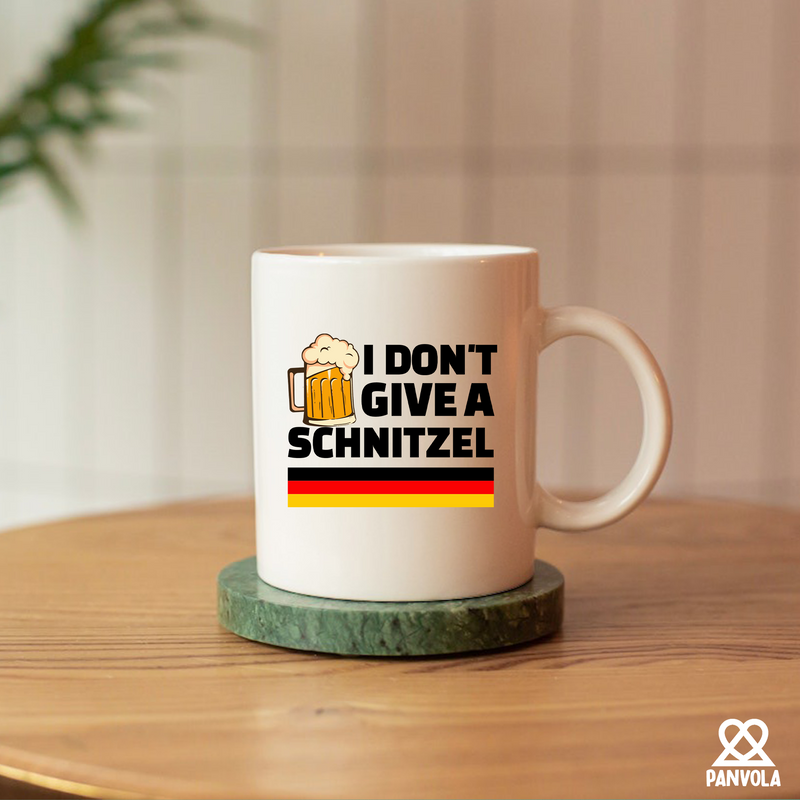 I Don't Give A Schnitzel Ceramic Mug 11 oz White.
