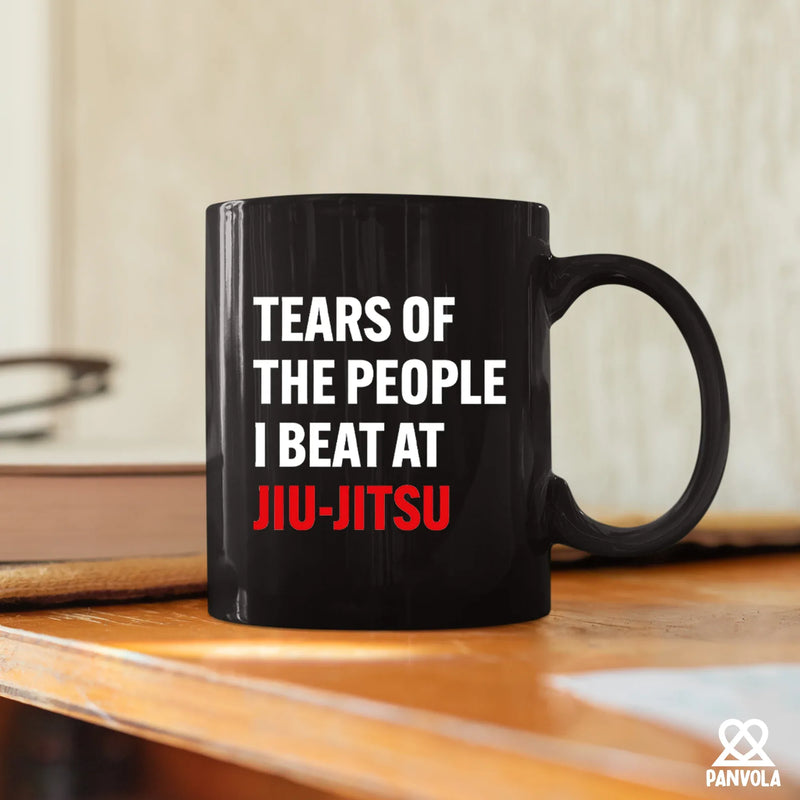 Tears Of The People I Beat At Jiu-Jitsu Ceramic Mug 11 oz Black - Panvola