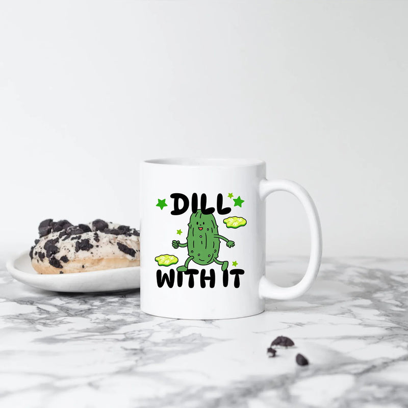 Dill With It Ceramic Mug 11 oz White - Panvola