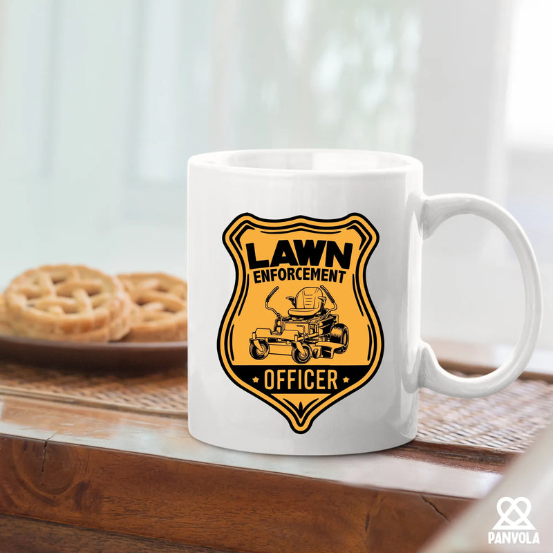Lawn Enforcement Officer Ceramic Mug 11 oz White - Panvola