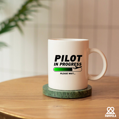 Pilot In Progress Ceramic Mug 11 oz White