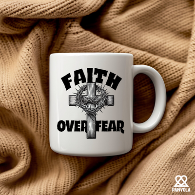 Faith over Fear  Ceramic Mug 11 oz White