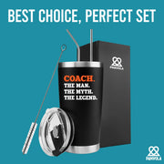 Coach The Man The Myth The Legend Vacuum Insulated Tumbler - Panvola