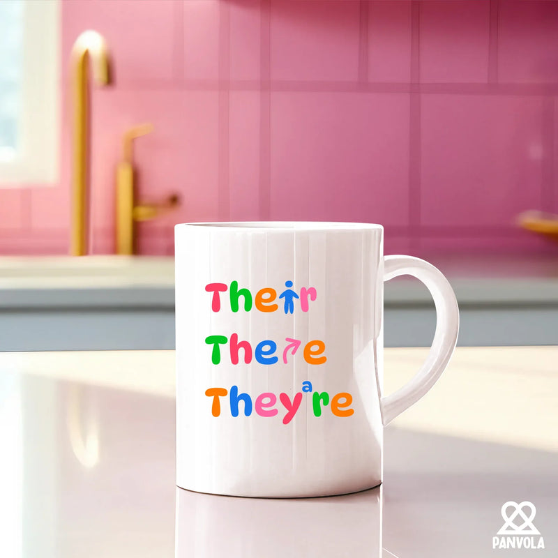 Their There They're Ceramic Mug 11 oz White - Panvola