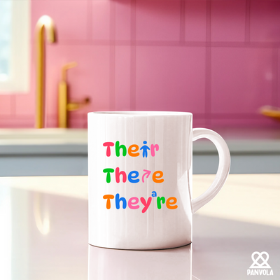 Their There They're Ceramic Mug 11 oz White