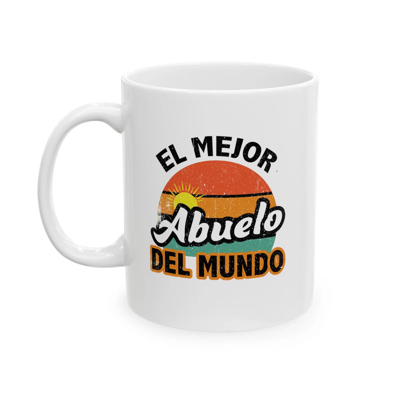 Personalized El Mejor Abuelo Ceramic Mug 11 oz White - Panvola