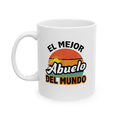 Personalized El Mejor Abuelo Ceramic Mug 11 oz White