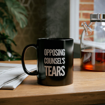 Personalized Opposing Counsel's Tears Customized Lawyer Mug Ceramic Cup 11oz Black