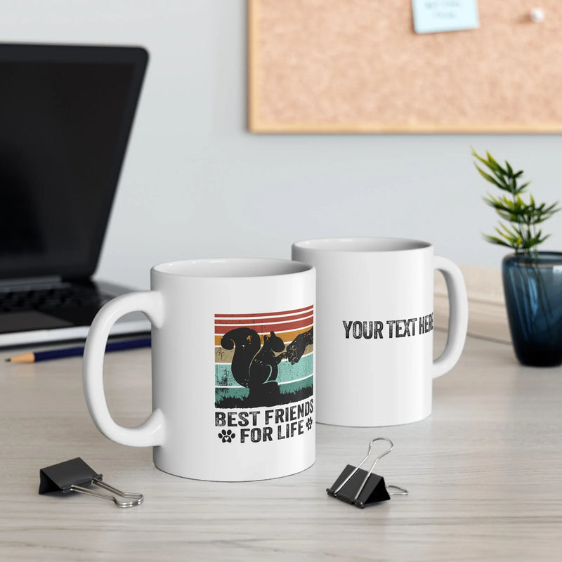 Personalized Best Friends For Life Customized Ceramic Mug 11 oz White - Panvola