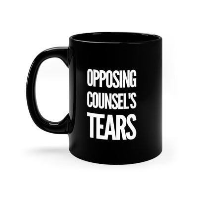 Personalized Opposing Counsel's Tears Customized Lawyer Mug Ceramic Cup 11oz Black