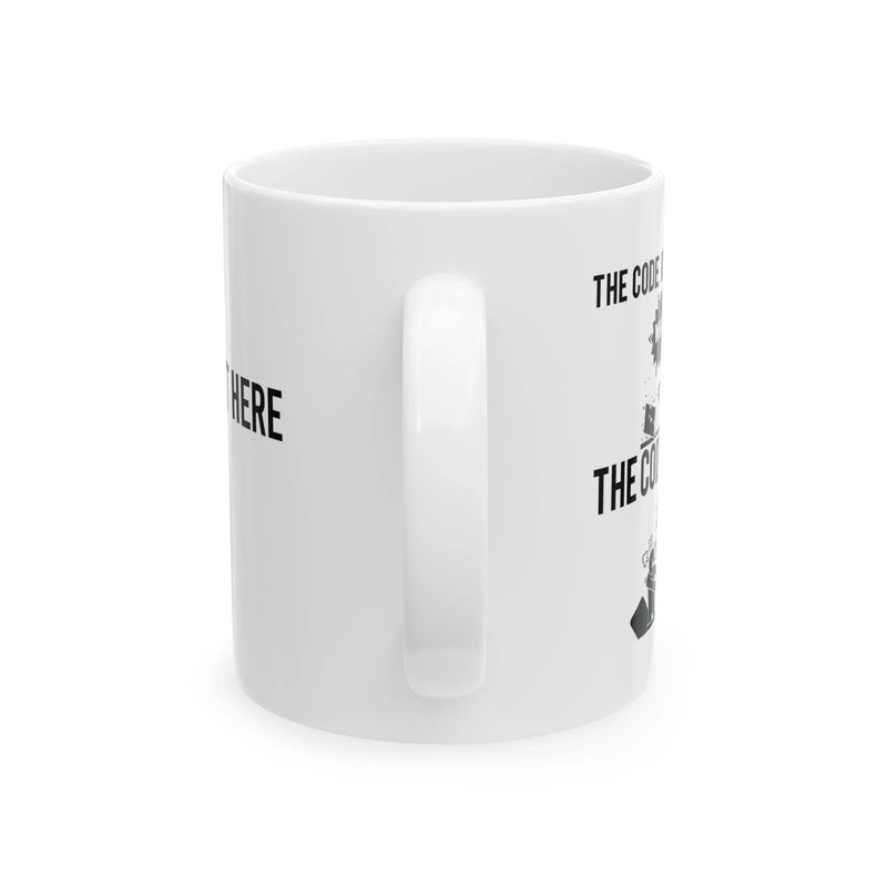 Personalized Code Works Why Customized Ceramic Mug 11 oz White - Panvola