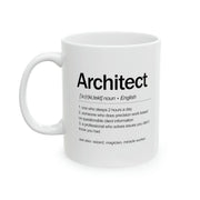 Personalized Architect Definition Customized Ceramic Mug 11 oz White - Panvola