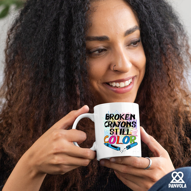 Broken Crayons Still Color Ceramic Mug 11 oz White