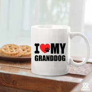 I Love My Granddog Ceramic Mug 11 oz White - Panvola