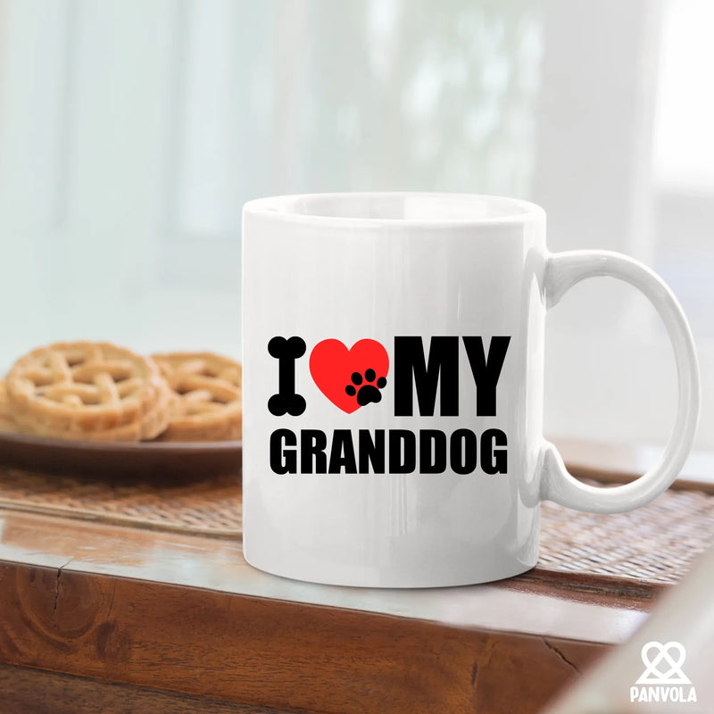 I Love My Granddog Ceramic Mug 11 oz White - Panvola